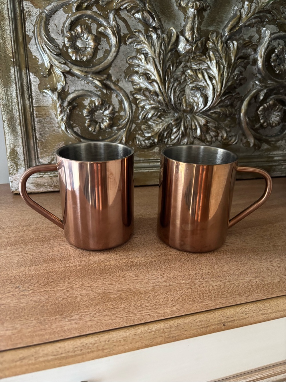 Copper-Tone Stainless Steel Moscow Mule Mugs- Set of 2